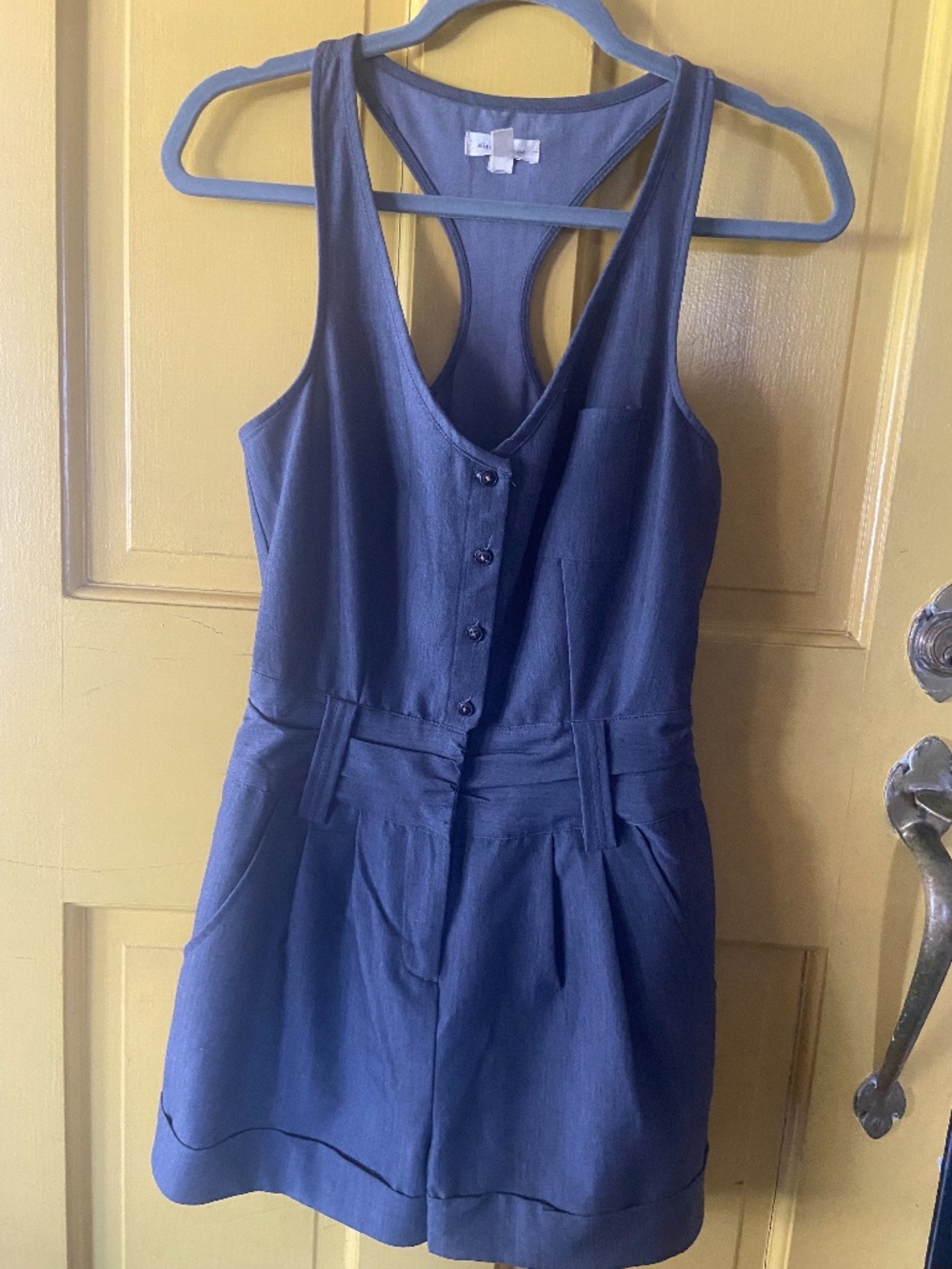 Silence + Noise Racerback One piece romper shorts